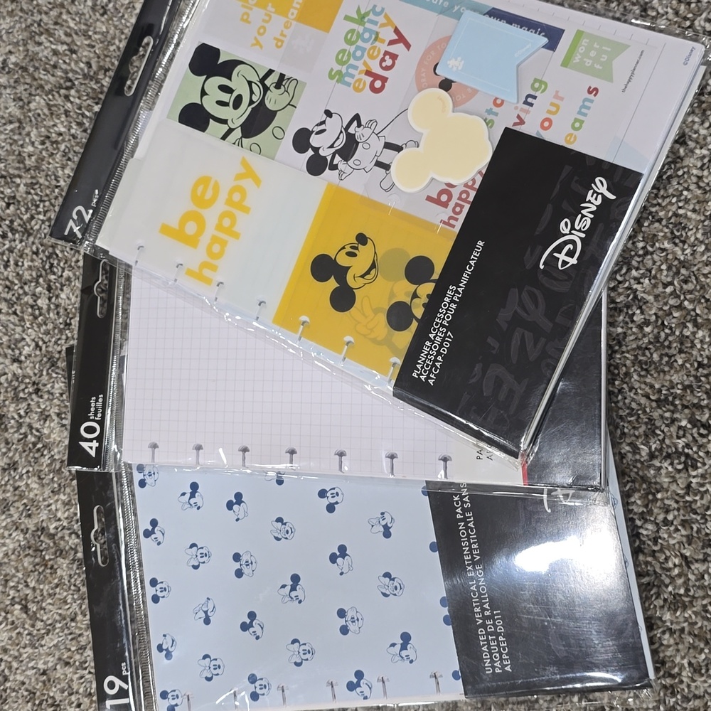 The Happy Planner Disney Mickey Mouse Planner Paper, Accessories & Extension Pck
